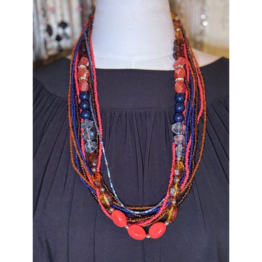 Erica Lyons Multi Strand Beaded necklace